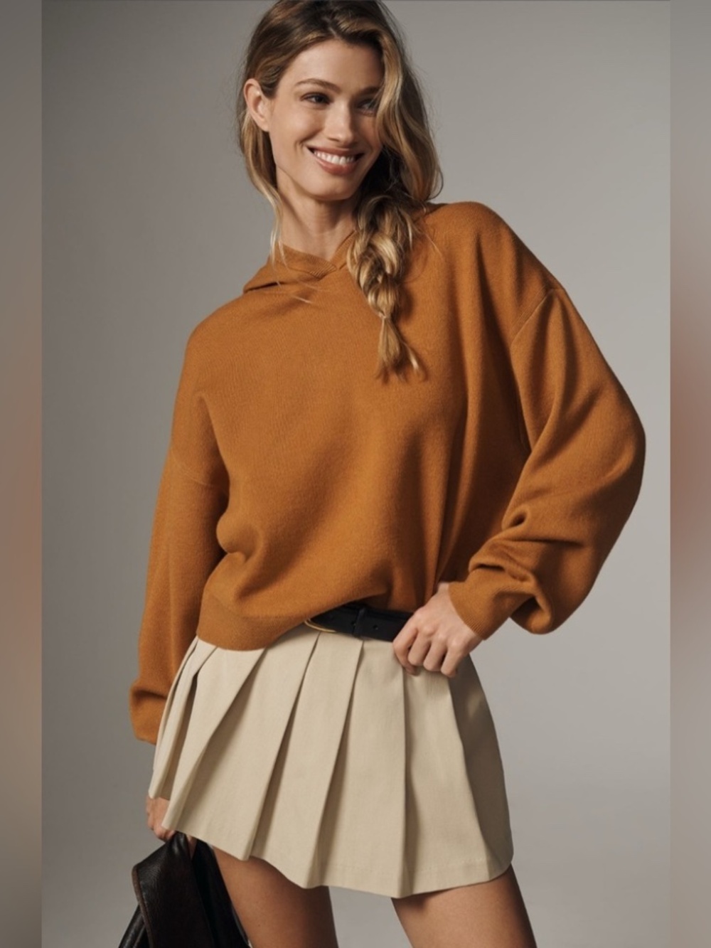 Anthropologie Maeve Compact Hooded Sweater